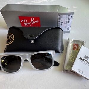 NWT: Ray-Ban Justin Sunglasses with Gray Lenses